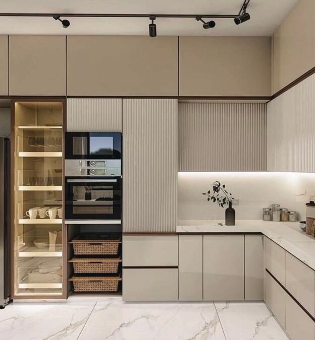 Modular kitchen, laminate finish
