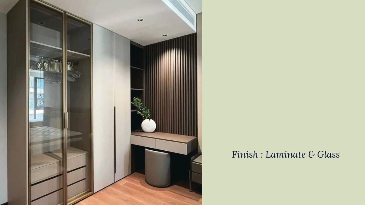 Wardrobe, PU and glass finish